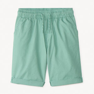 Uni bermuda in popeline voor jongens 