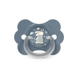Sucette physiologique en silicone SX PRO Wonderland Butterfly 6-18 mois décorée en bleu 