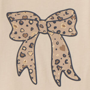 T-shirt met lange mouwen, fantasie softprint met glitterdetails, voor meisjes 