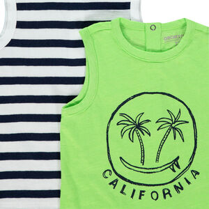 Lot de 5 débardeurs en coton à imprimés fantaisie 