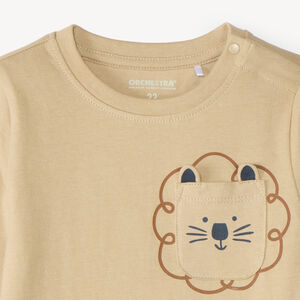 T-shirt manches longues bébé garçon avec poche ludique 