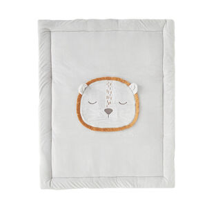 Tapis de parc en veloudoux Babou le lion 75 x 95 cm 