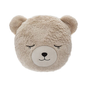 Coussin décoratif rond Ours - Marron  