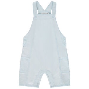 Salopette courte en toile unie pour bébé garçon 
