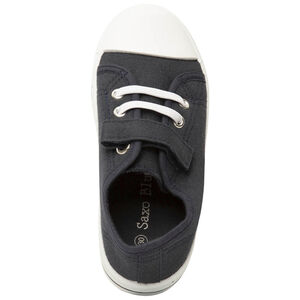 Baskets basses en toile à scratch et lacets élastiqués pour garçon 