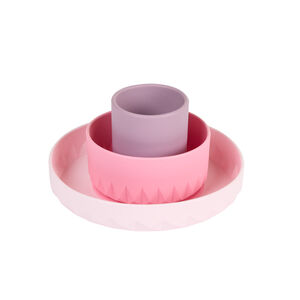 Coffret repas 3 pièces Origami en Silicone - Lila 
