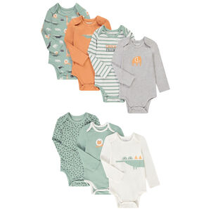 Lot de 7 bodies en jersey imprimé fantaisie pour bébé garçon 