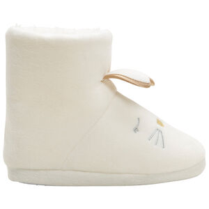Chaussons forme bottes doublés sherpa tête de lapin 