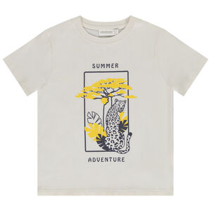 Korte mouwen T-shirt met luipaardprint voor jongens 