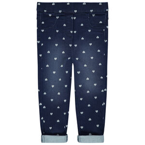 Slim fit jegging met een verwas effect meisjes 