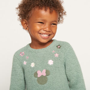 Gebreide jurk met lange mouwen Minnie Disney voor babymeisje 