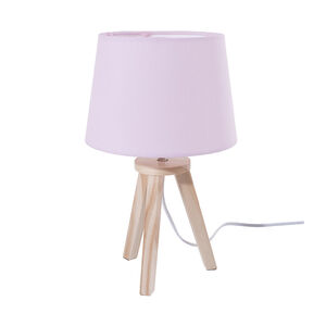 Houten nachtlampje met 3 poten - roze 