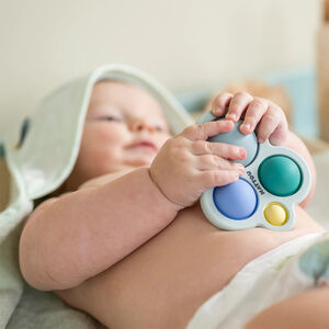 Pop-it speelgoed van siliconen blauw, bijtspeeltje voor baby 