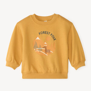 Oversized sweatshirt voor babyjongen met fantasieprint 