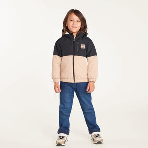 Windjack met capuchon van microfleece en waterafstotende stof voor jongens 