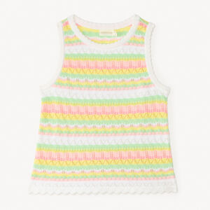 Geverfd gebreid mouwloos shirt voor meisjes 