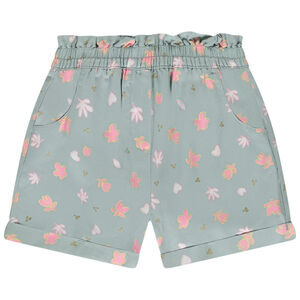 Short met fantasiedruk in Tencel voor meisjes 