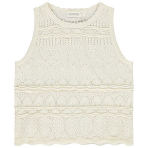 Débardeur en maille ajourée pour fille  