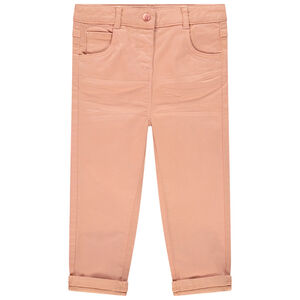Effen linnen babybroek voor meisjes 