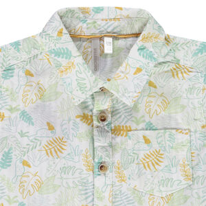 Tweedelige set met bladprint voor baby jongen 