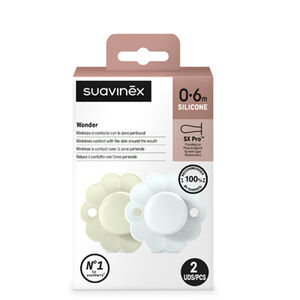 Sucette Wonder silicone Aqua/Blue 0/6M 2 pcs 