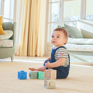 Salopette en denim + t-shirt marinière pour bébé garçon 