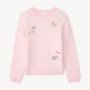 Pull en tricot patché Stitch & Angel Disney pour fille 