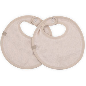 Lot de 2 bavoirs tissu éponge - Mocha Sand - 25 cm 