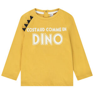 Jersey T-shirt met lange mouwen en grappig opschrift voor babyjongens 