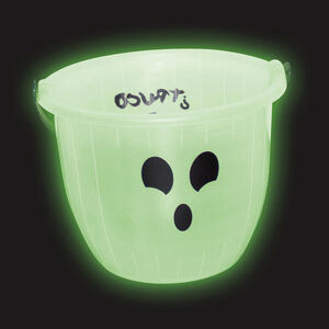 transparante fluorescerende spookemmer voor snoepjes 