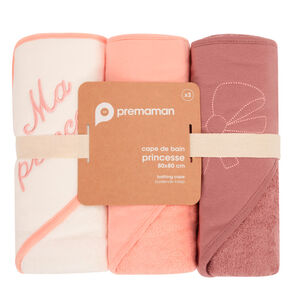 Set van 3 badcapes Prinses 