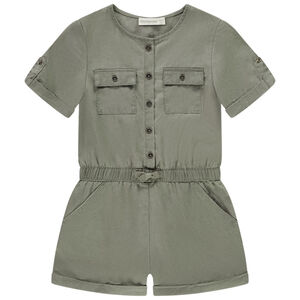 Fluïde combishort met zakken voor meisjes 