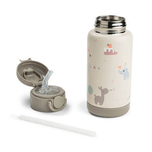 Drinkfles isothermish met rietje  340ml Celebration Zand 