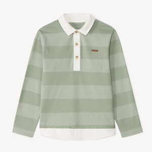 Polo manches longues rayé pour garçon 