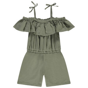 Combishort volantée à bretelles pour fille 