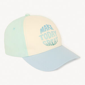 Tricolore pet met puffprint voor jongens 