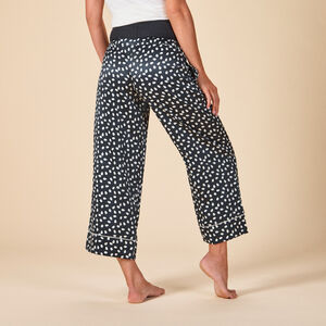 Pantalon de pyjama de grossesse en satin imprimé pois 