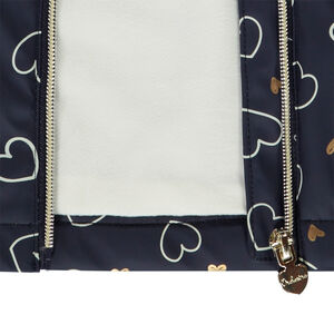 Parka met hartenprint en gevoerd voor baby meisjes 