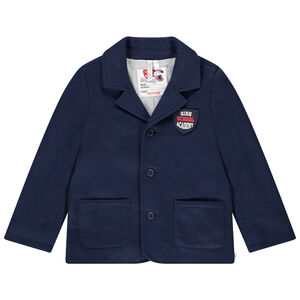 Veste de tailleur en coton piqué avec badge brodé pour bébé garçon 