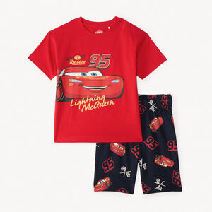 Set van 2-delige pyjama t-shirt + shorts Flash McQueen Disney-Pixar voor jongens 