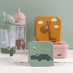 Drinkfles met rietje Croco - Groen 