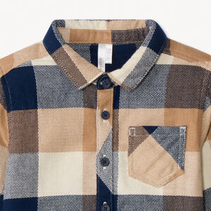 Chemise manches longues à carreaux pour bébé garçon  