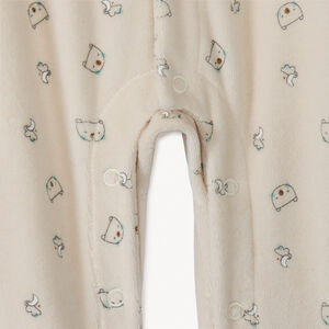 Geboorteset 3-delig met pyjama in fluweel en berenprint voor baby 