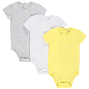 Lot 3 bodies manches courtes en coton pour bébé garçon 