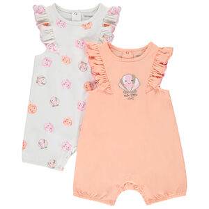 Lot de 2 combishorts motifs coquillages pour bébé fille 