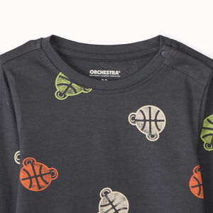 Set van 2 lange mouwen t-shirts met fantasieprint voor babyjongens 