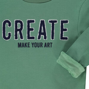 Sweatshirt in fleece met fantasieprint voor jongens 