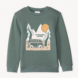 Sweatshirt van fleece met fantasie voor jongens 