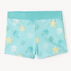 Boxer de bain met een fantasietekening van schelpen voor babyjongens 