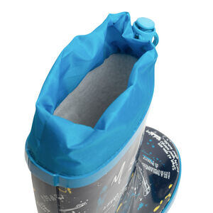 Kinderregenlaarzen voor jongens met waterbestendige poflaag 